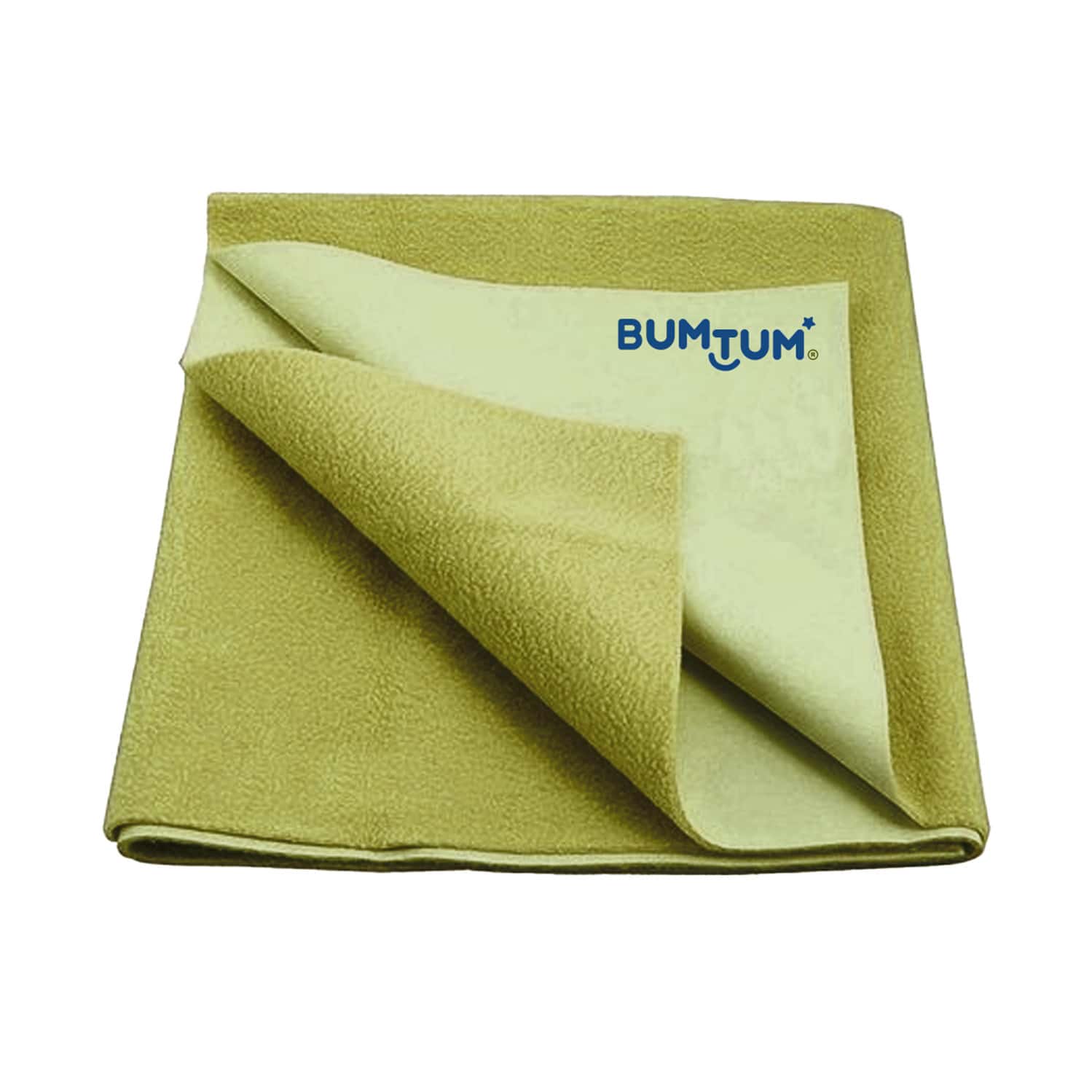 Bumtum Dry Sheet Instadry Leakproof Baby Bed Protector ( Olive Medium Size 100*70cm|Pack Of 1)