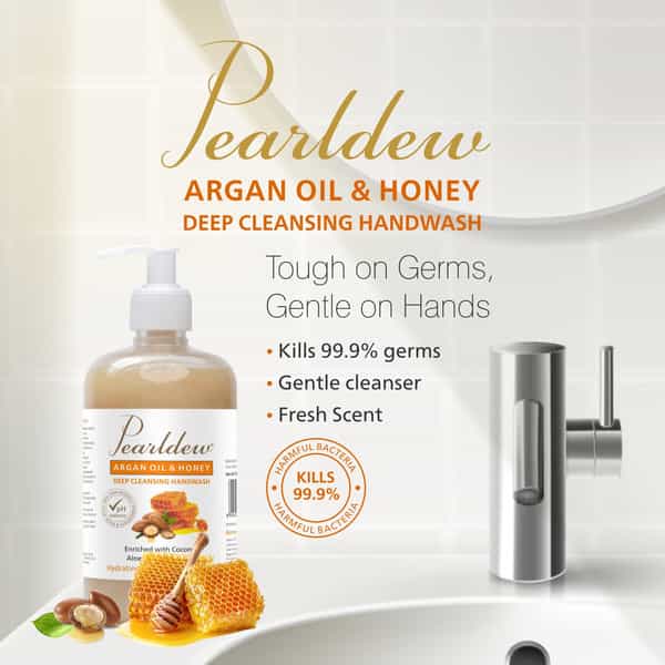 Pearldew Argan Oil & Honey Hand Wash 500 Ml | Neem & Tulsi (Pack Of 1)