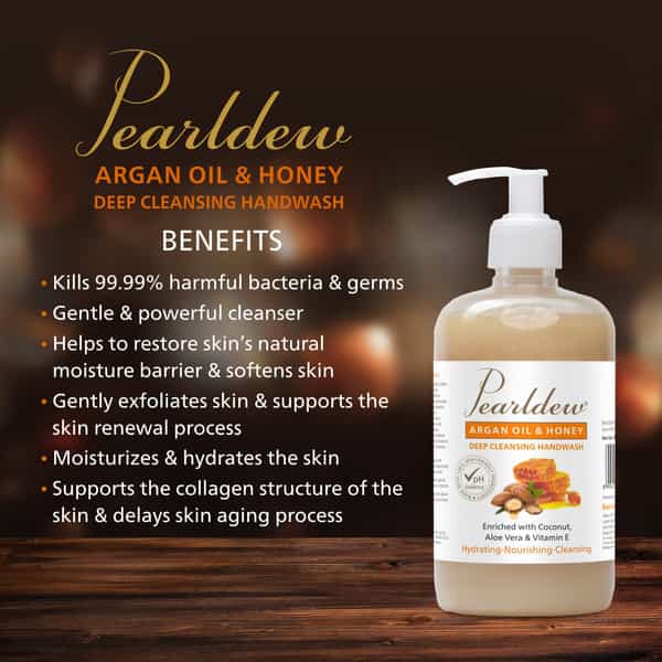 Pearldew Argan Oil & Honey Hand Wash 500 Ml | Neem & Tulsi (Pack Of 1)