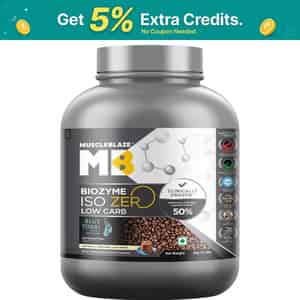 Muscleblaze Biozyme Iso-zero | Low Carb Whey Protein Isolate (blue Tokai Cafe Latte | 2kg)