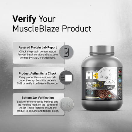 Muscleblaze Biozyme Iso-Zero | Low Carb Whey Protein Isolate (Blue Tokai Cafe Latte | 2kg)