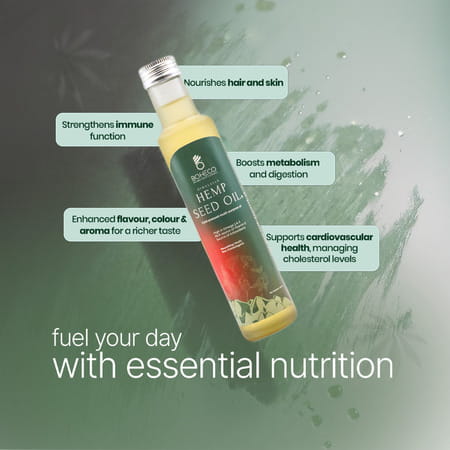 Boheco Himalayan Hemp Seed Oil - Cold Pressed Multipurpose Oil - 250 Ml