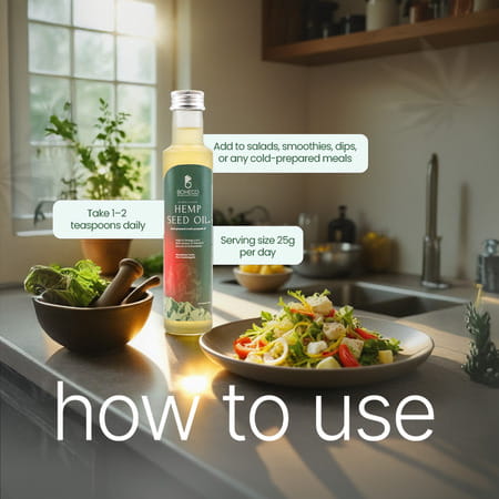 Boheco Himalayan Hemp Seed Oil - Cold Pressed Multipurpose Oil - 250 Ml