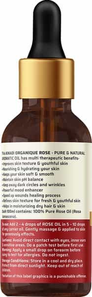 Khadi Organique Rose Essential Oil 15 Ml