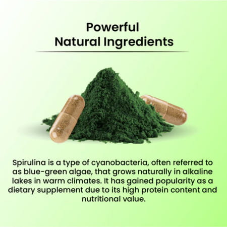 Cipzer Spirulina 30 Capsules | Supports Heart Health| Vitality & Overall Wellness