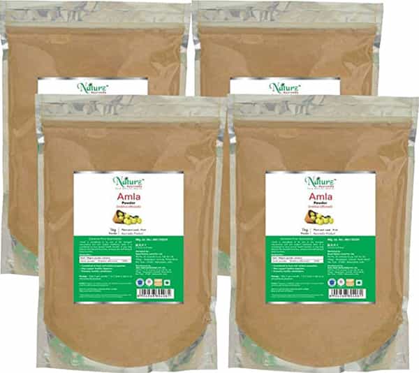Naturz Ayurveda Amla Powder - 1 Kg - Pack Of 4