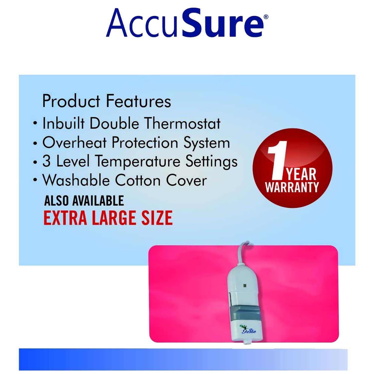 Buy ACCUSURE ELECTRIC HEATING PAD Online & Get Upto 60 OFF at PharmEasy