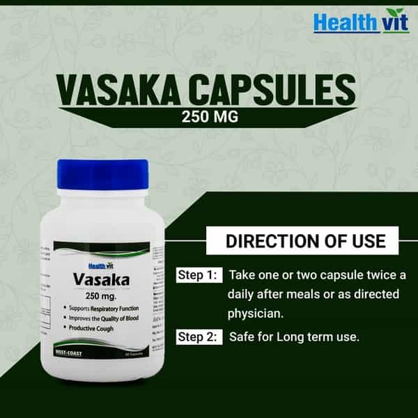 Healthvit Vasaka Powder 250 Mg -60 Capsules
