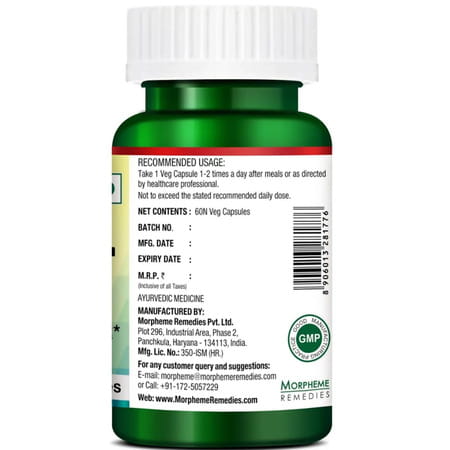 Morpheme Remedies Hair Vital Glow For Hair Health - 60 Veg Capsules