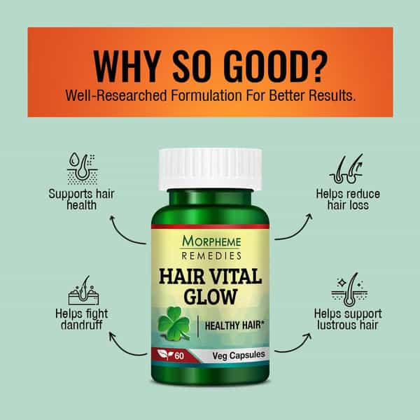 Morpheme Remedies Hair Vital Glow For Hair Health - 60 Veg Capsules