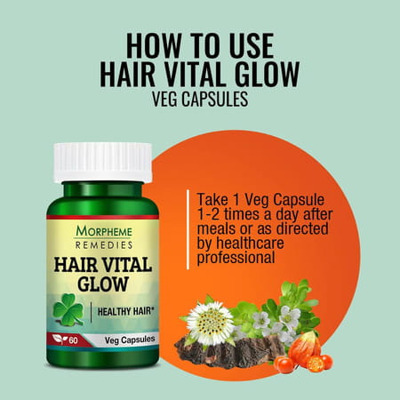 Morpheme Remedies Hair Vital Glow For Hair Health - 60 Veg Capsules