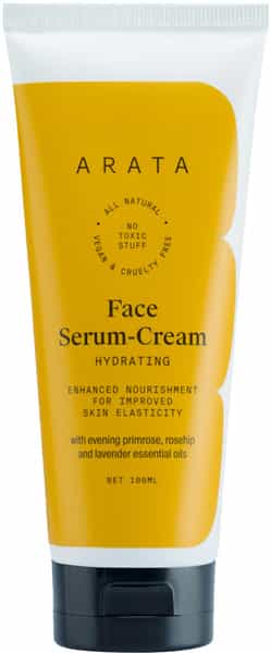 Arata Natural Hydrating Face Serum-Cream With Evening Primrose Rosehip & Lavender Oil - (100 Ml)