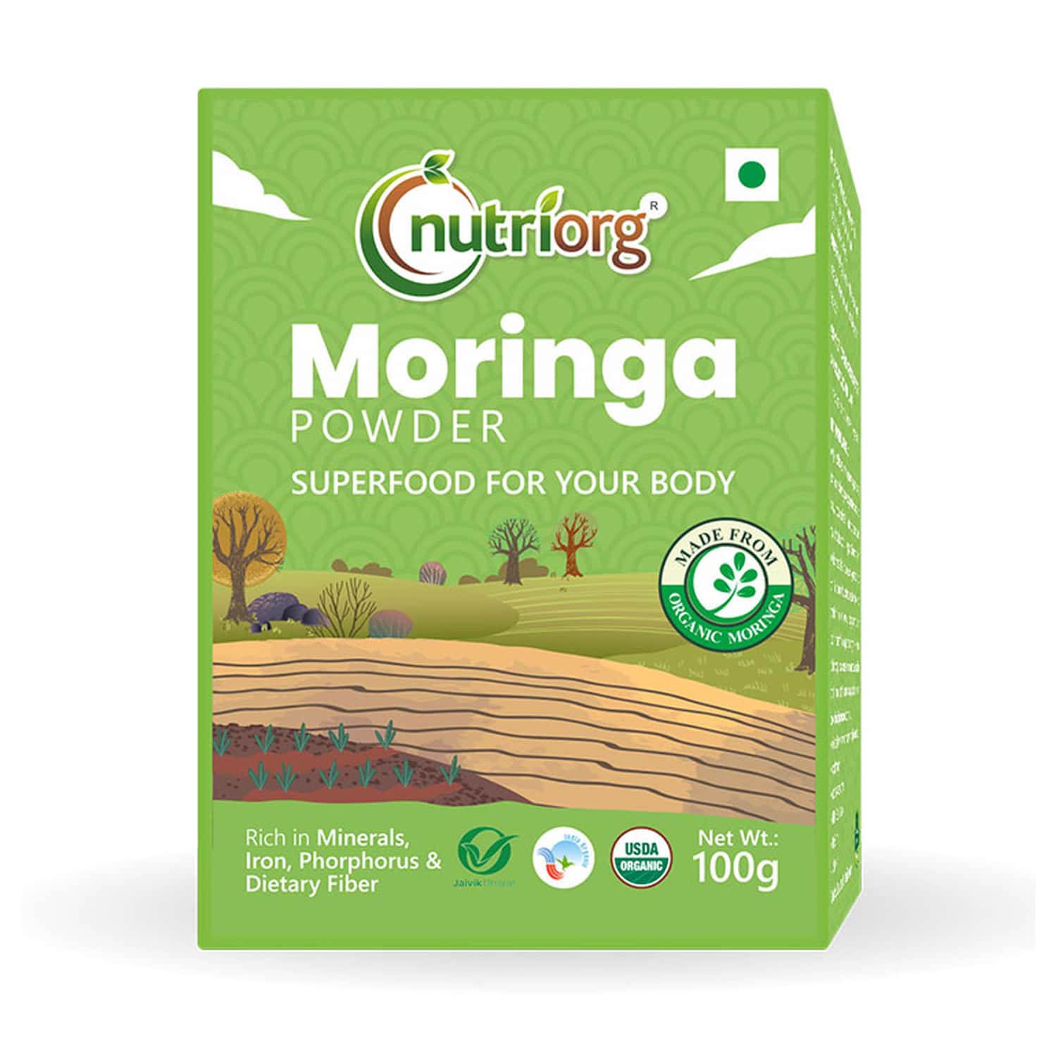 Nutriorg Certified Organic Moringa Powder 100g