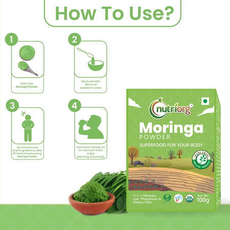 Nutriorg Certified Organic Moringa Powder 100g