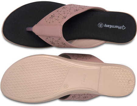 Pharmeasy Orthopaedic And Diabetic Slippers -Sandy Beige-Uk9 - Women
