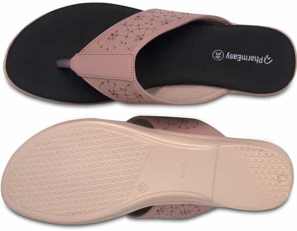 Pharmeasy Orthopaedic And Diabetic Slippers -Sandy Beige-Uk9 - Women