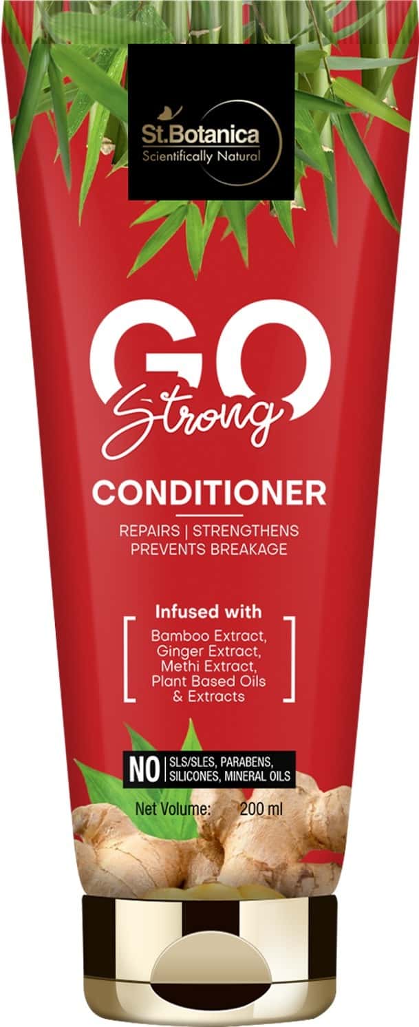 Stbotanica Go Strong Hair Conditioner - With Bamboo Extract | Ginger Extract | Methi Extract- 200 Ml