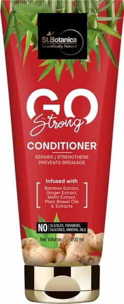Stbotanica Go Strong Hair Conditioner - With Bamboo Extract | Ginger Extract | Methi Extract- 200 Ml