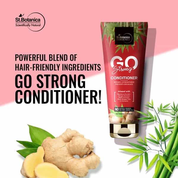 Stbotanica Go Strong Hair Conditioner - With Bamboo Extract | Ginger Extract | Methi Extract- 200 Ml