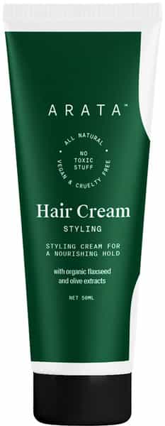 Arata Natural Styling & Hold Hair Cream With Organic Flaxseed & Olive Oil (50 G)