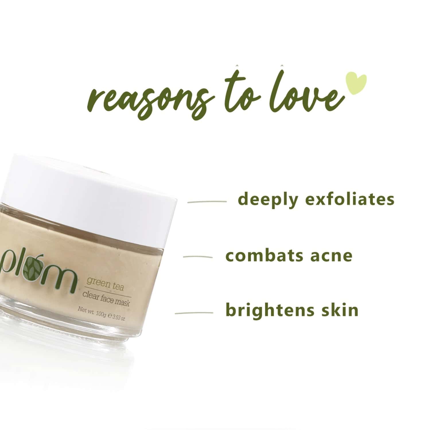 Buy PLUM GREEN TEA CLEAR FACE MASK 100GM Online & Get Upto 60 OFF at