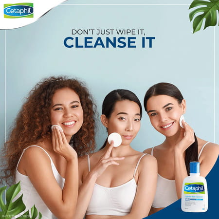 Cetaphil Moisturising Lotion 100ml Dam 100gm Moisturising Cream 80g & Gentle Skin Cleanser 125ml
