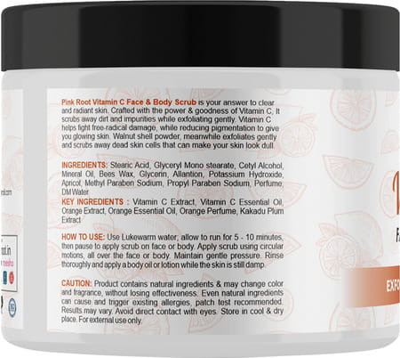 Pink Root Vitamin C Face & Body Scrub 100gm