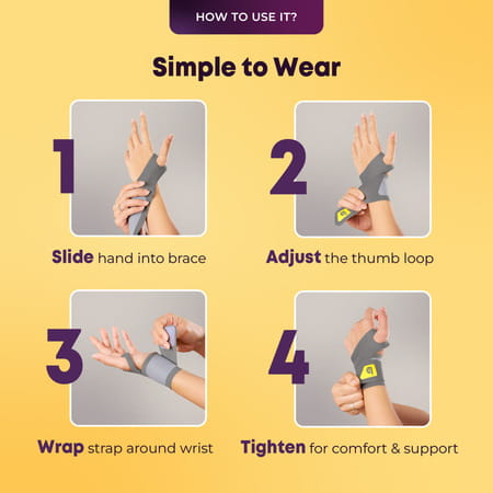 Betterhood Wrist Support Brace With Zerobulk Max Stability Design (Universal Size | Pack Of 2)