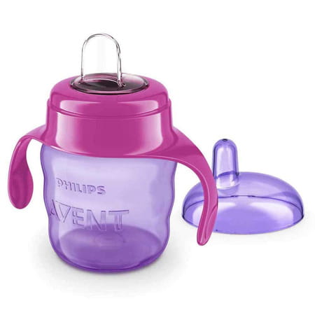 Philips Avent Silicone Classic Spout Cup With Handle | Pink/Purple | 200ml (Scf551/03)