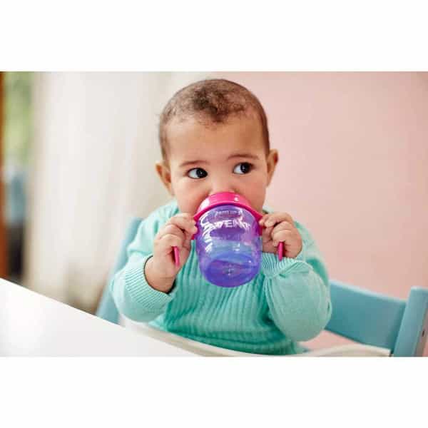 Philips Avent Silicone Classic Spout Cup With Handle | Pink/Purple | 200Ml (Scf551/03)