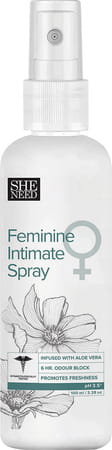 Sheneed Feminine Intimate Spray For Women | For Bikini Area With Aloe Vera & Menthol 100ml