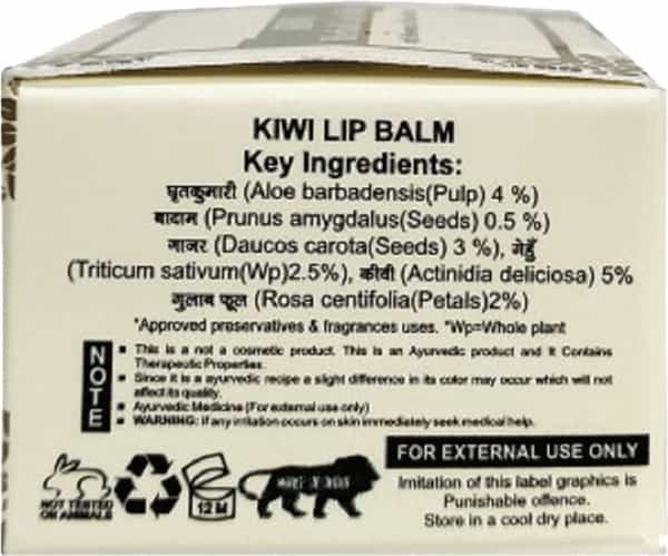 Khadi Pure Herbal Kiwi Lip Balm - 10G