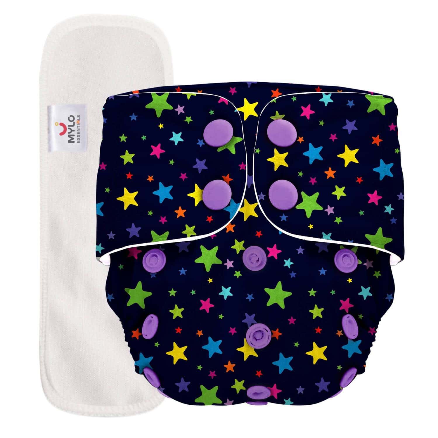 Mylo Adjustable & Reusable Cloth Diaper - Twinkle Twinkle Print - Pack Of 1