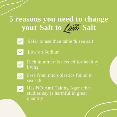 Lunn Combo Of Natural Fine Grain Desert Salt | Pack Of 5 (500 Gm Each)