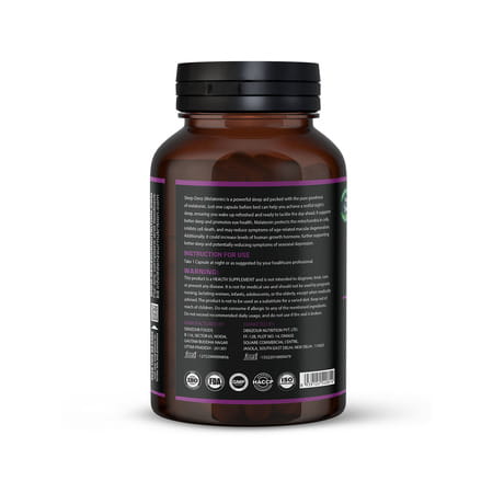 Denzour Nutrition Sleep - Denz Melatonin 10 Mg | Non - Habit Forming | 60 Veg Capsules