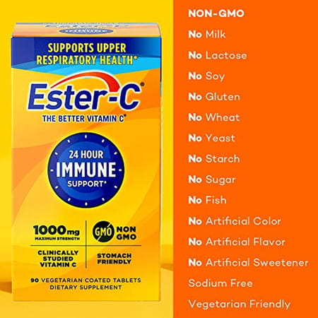 American Health Ester-C Vitamin C | 1 |000 Mg | 90 Coated Tablets