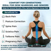 Trajectory Coccyx Seat Cushion - Advance Ergonomic Orthopedic Memory Foam Chair Cushions | Black