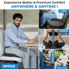 Trajectory Coccyx Seat Cushion - Advance Ergonomic Orthopedic Memory Foam Chair Cushions | Black