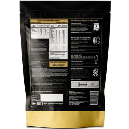 Musclexp Premium Muscle Building Combo|Whey Gold Pouch 1kg|Salmon Fish Oil 60 Softgels|Bcaa Pro 400g