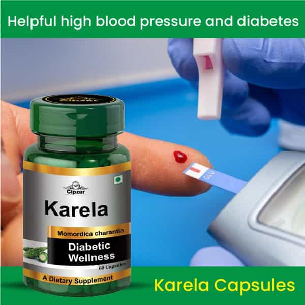 Cipzer Karela Capsule Maintain Normal Blood Glucose Metabolism & Regulate Sugar Levels 60 Capsules