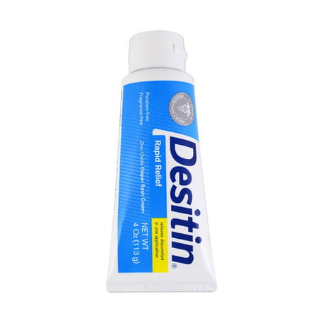 Desitin Rapid Relief Zinc Oxide Diaper Rash Cream | 4 Oz 113 Gm