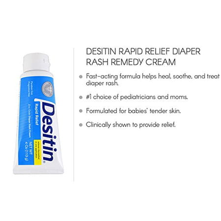 Desitin Rapid Relief Zinc Oxide Diaper Rash Cream | 4 Oz 113 Gm