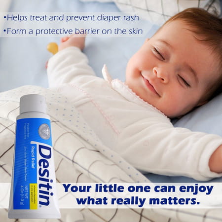 Desitin Rapid Relief Zinc Oxide Diaper Rash Cream | 4 Oz 113 Gm
