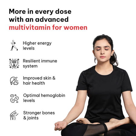 Hk Vitals Multivitamin Plus Women | 30 Tablets With Fish Oil Capsules | 30n (Combo Pack)