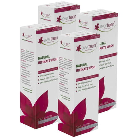 Everteen Natural Intimate Wash For Feminine Hygiene In Women - 4 Packs (105ml Each)