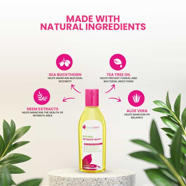 Everteen Natural Intimate Wash For Feminine Hygiene In Women - 4 Packs (105Ml Each)