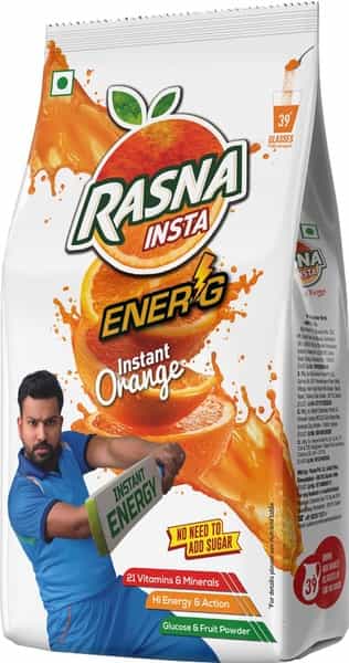 Rasna Insta Drink Concentrate Mix 500 G Pack - Orange