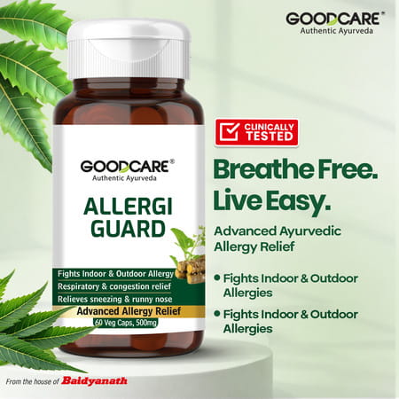 Goodcare Allergy Guard | Adults | Herbal Formula | 60 Capsules | Pack Of 1