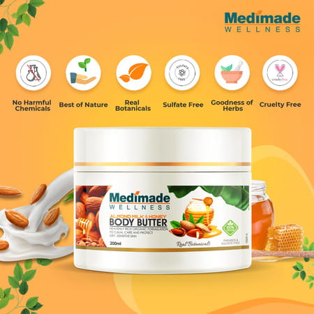 Medimade Almond And Honey Body Butter - 200 Ml