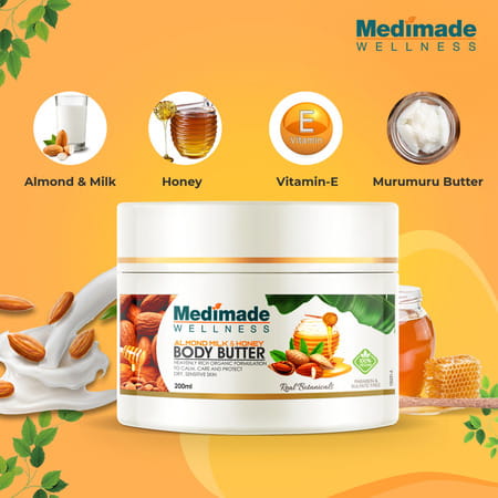 Medimade Almond And Honey Body Butter - 200 Ml